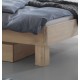 HASENA Oak Wild Stilvolles Bett Cadro 18 weiss gebürstet Ivio 20 cm Alpa mit Kissen Ravo 140x200 cm